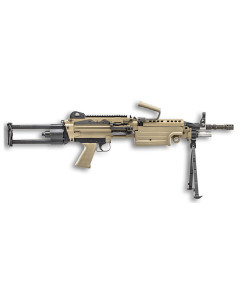 FN M249S Para 5.56x45mm NATO 16.10" Barrel 30+1 Mag Or 200rd Belt Capacity, Flat Dark Earth Rotating & Telescoping Stock, Hydraulic Recoil Buffer, Non-Slip Buttplate, Optics Ready