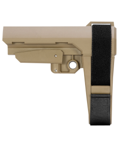 SB Tactical SBA3 X 5 Position Adjustable Brace - Brace Only, No Tube - FDE