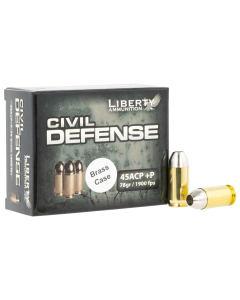 Liberty Ammunition Civil Defense 45 ACP +P 78gr HP 20rd Box