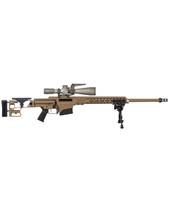 Barrett MK22 Mod 0 300 Norma Mag 10+1 26" Fluted Barrel, Coyote Cerakote Side Folding Stock w/Adjustable Comb, Barrett M-Lok Rail System, Black Polymer Grip, Leupold 7-35x56mm Scope (T3 Reticle), Bipod, Bag Rider