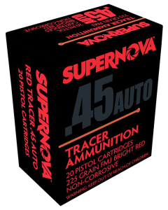 Piney Mountain Supernova Red Tracer Non Corrosive 45 ACP 225gr FMJ 20rd Box