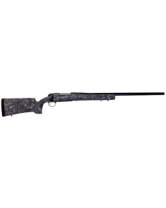 Remington Firearms (New) 700 Long Range Full Size 6.5 Creedmoor 4+1 26" Matte Black Heavy Threaded Barrel, Drilled & Tapped Steel Receiver, Grey w/Black & White Web HS Precision Synthetic Stock