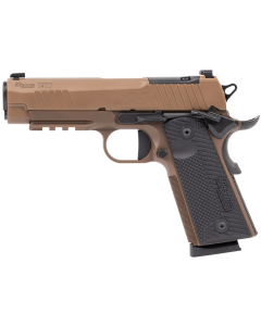 Sig Sauer 1911 XCarry 45 ACP 8rd 5.75" Black DLC Coyote PVD Optic Ready Stainless Steel Slide Coyote PVD Black G10 Grip
