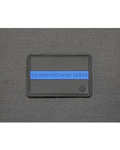 PROTECT AND SERVE THIN BLUE LINE 3D PVC MORALE PATCH