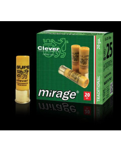 Clever Mirage 20Ga T1 2 3/4 1200FTPS 7/8oz #8 Shot 250Rd Case