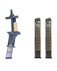 ETS 9mm and .40s&w UNIVERSAL PISTOL MAG LOADER | Fits Pistol Magazines Bundled w-  TWO ETS 9MM MAG | FITS GLOCK 17, 18, 19, 26, 34 | 40RD