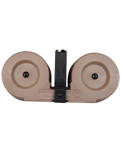 RWB AR-15 .223-5.56 Dual Drum Magazine - Desert Tan | 100rd | Gen 2 | Reinforced Feed Lips