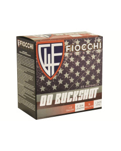 Fiocchi 12 Gauge Ammunition 2-3/4" 00 Buck 9 Pellets 1325fps 250Rd Case
