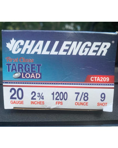 Challenger 20GA 2.75 7/8oz #9 250RD Case