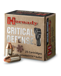 Hornady Critical Defense 9mm 115gr FTX 25rd Box