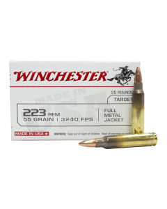 Winchester USA 223 Rem 55gr FMJ 20rd Box