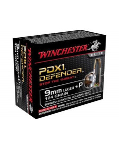 Winchester 9mm 124gr +P PDX1 Defender Bonded JHP 200rd Case