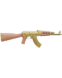 Zastava ZPAPM70 AK-47 Rifle - 24K Gold Plated Dark Walnut Wood Handguard | 7.62x39 | 16" Chrome Lined Barrel