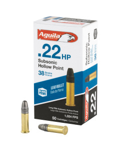 Aguila Ammunition Rimfire, Subsonic, 22LR, 38Gr, Hollow Point, 50 Round Box 1B222268