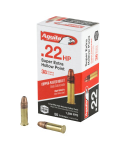 Aguila Ammunition Rimfire, 22LR, 38Gr, Hollow Point, 50 Round Box 1B222335