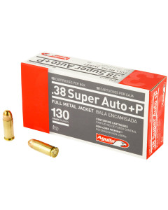 Aguila Ammunition 38 Super AUTO + P 130Gr FMJ 50 Rd Box