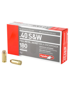 Aguila Ammunition Pistol, 40 S&W, 180 Grain, Full Metal Jacket, 50 Round Box 1E402110