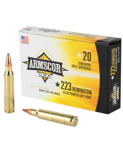 Armscor 223 Rem, 55 Grain, Pointed Soft Point, 20 Round Box AC223-2N