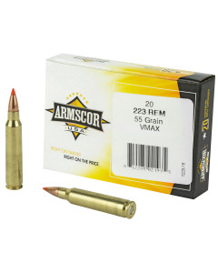 Armscor 223 Rem, 55 Grain, V-Max, 20 Round Box AC223-5N
