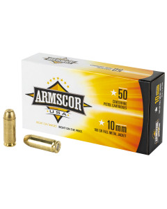 Armscor 10MM, 180 Grain, Full Metal Jacket, 50 Round Box FAC10-2N