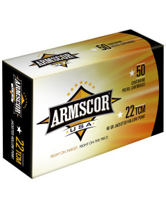 Armscor 22TCM, 40 Grain, Jacketed Hollow Point, 50 Round Box FAC22TCM-1N