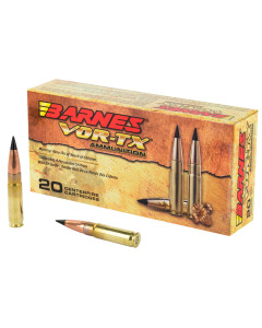 Barnes VOR-TX, 300AAC Blackout, 110 Grain, Tipped Triple Shock X, Flat Base, Lead Free, 20 Round Box, California Certified Nonlead Ammunition 21548