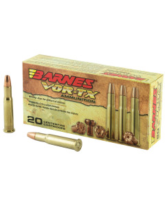 Barnes VOR-TX, 30-30, 150 Grain, Triple Shock X, Flat Nose, Lead Free, 20 Round Box, California Certified Nonlead Ammunition 21535