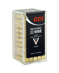 CCI Maxi-Mag, 22WMR, 40 Grain, Total Metal Jacket, 50 Round Box 23