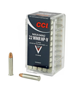 CCI Maxi-Mag, 22WMR, 30 Grain, Jacketed Hollow Point +V, 50 Round Box 59