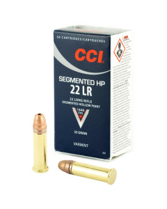 CCI Varmint, 22LR, 32 Grain, Segmented Hollow Point, 50 Round Box 64