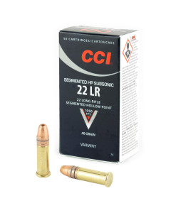 CCI 22LR, 40 Grain, Segmented Hollow Point, Sub-Sonic 50 Round Box 74