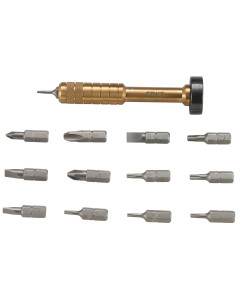 CRKT Hex Bit Driver Tool, 3.73" Compact Driver w/ 13 Bits