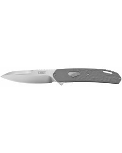CRKT Bona Fide Silver, 3.59" Folding Knife w/ Liner Lock