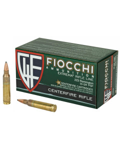 Fiocchi Ammunition Rifle, 223 Remington, 55 Grain, Pointed Soft Point, 50 Round Box 223B50