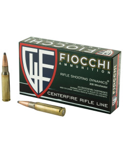 Fiocchi Ammunition Rifle, 308WIN, 165 Grain, InterLock Boat Tail Soft Point, 20 Round Box 308D