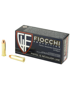 Fiocchi Ammunition Centerfire Pistol, 357MAG, 158 Grain, Copper Metal Jacket, 50 Round Box 357GCMJ