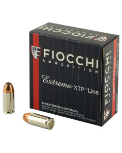 Fiocchi Ammunition Centerfire Pistol, 40S&W, 155 Grain, Copper Metal Jacket, 50 Round Box 40XTP25