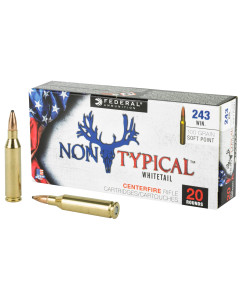 Federal Non Typical, 243 Win, 100Gr, Soft Point, 20 Round Box 243DT100