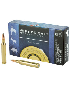 Federal PowerShok, 25-06REM, 117 Grain, Sierra, 20 Round Box 2506BS