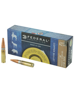 Federal PowerShok, 300 Blackout, 120 Grain, Copper Soft Point, 20 Round Box, California Certified Nonlead Ammunition 300BLK120LFA