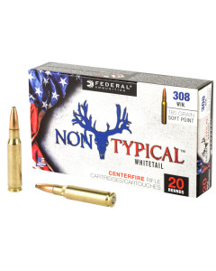 Federal Non Typical, 308 Win, 180Gr, Soft Point, 20 Round Box 308DT180