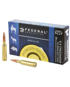 Federal PowerShok, 6.5 Creedmoor, 140Gr, Soft Point, 20, 200 65CRDB