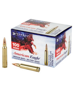 Federal American Eagle, 223 Remington, 55 Grain, Full Metal Jacket, 100 Round Box AE223BLF