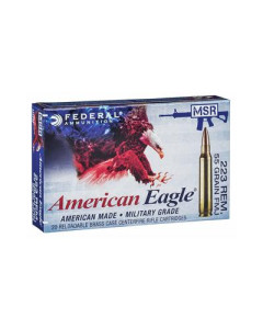 Federal American Eagle, 223 Remington, 55Gr, Full Metal Jacket, 20 Round Box AE223M