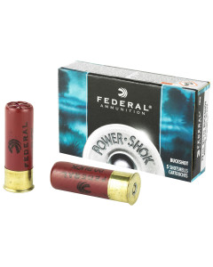 Federal PowerShok, 12 Gauge, 2.75", 00 Buck, 12 Pellets, 5Round Box F13000