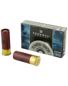 Federal PowerShok, 12 Gauge, 2.75", Mag Dram, 1.25oz, Rifled Slug, Hollow Point,5 Round Box F130RS