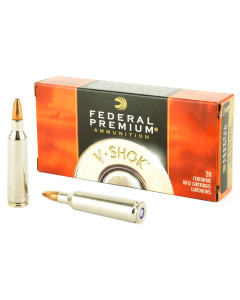 Federal Premium Vital-Shok, TNT Green, 22-250, 43 Grain, Hollow Point, Lead Free, 20 Round Box, California Certified Nonlead Ammunition P22250D