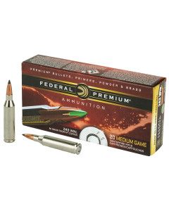 Federal Premium, 243 Win, 85 Grain, Trophy Copper, Lead Free, 20, Round Box, California Certified Nonlead Ammunition P243TC1