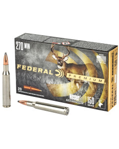 Federal Premium, 270WIN, 150 Grain, Nosler Partition, 20 Round Box P270E