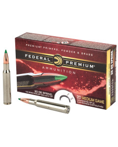 Federal Premium, 30-06, 150 Grain, Nosler Ballistic Tip, 20 Round Box P3006P